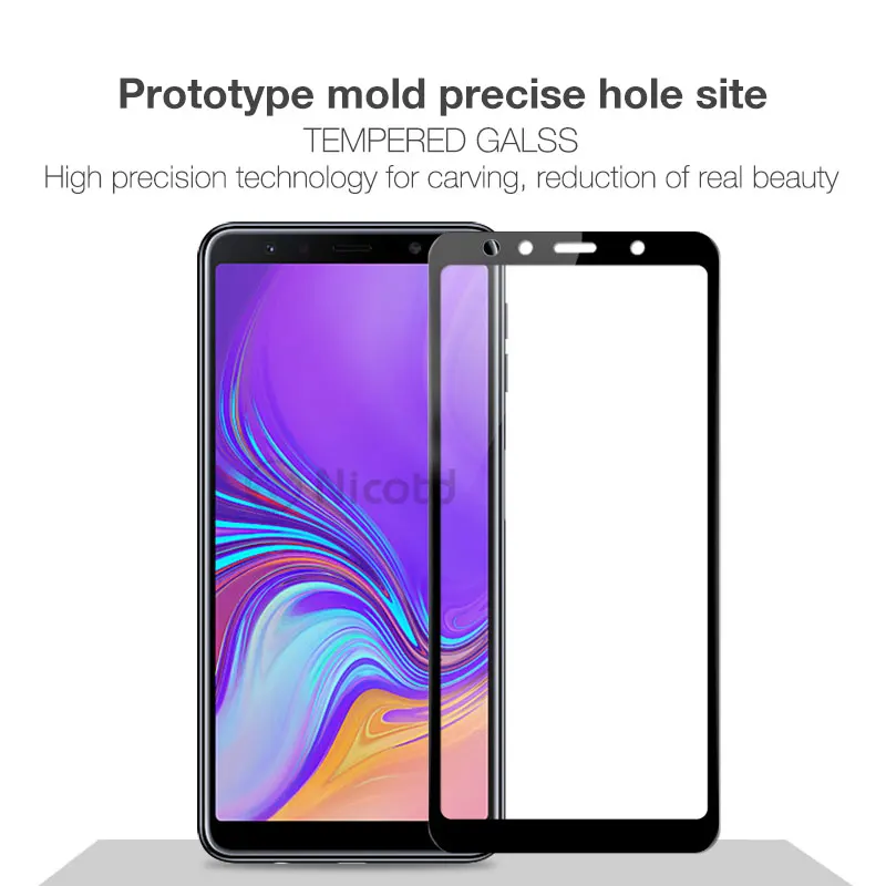 Screen Guard Tempered Glass Samsung A7 2018 Full For Samsung
