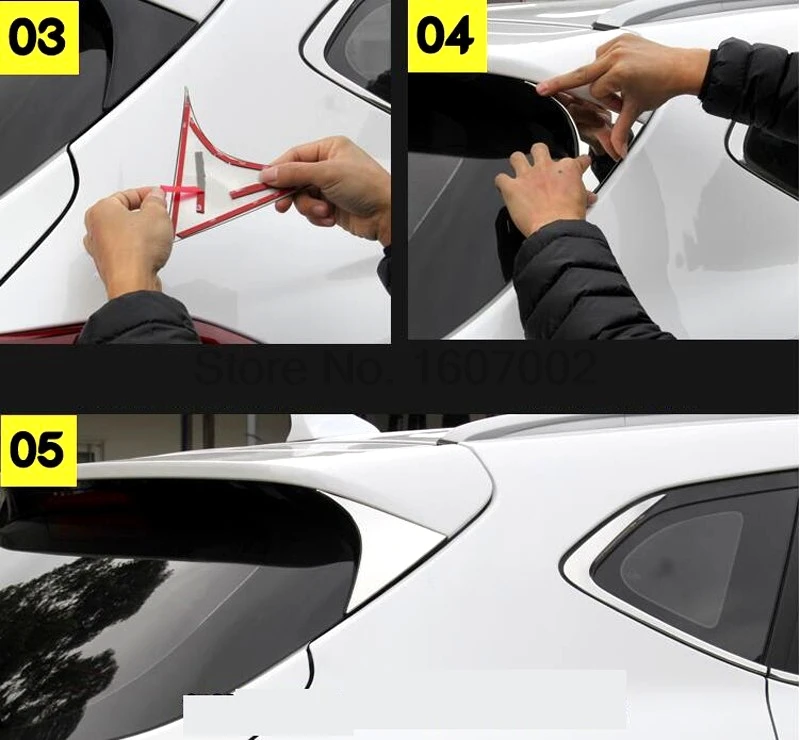 Для Hyundai Tucson 2016 2017 ABS хром 2 шт. внешний задний окно спойлер отделка крышка лобового