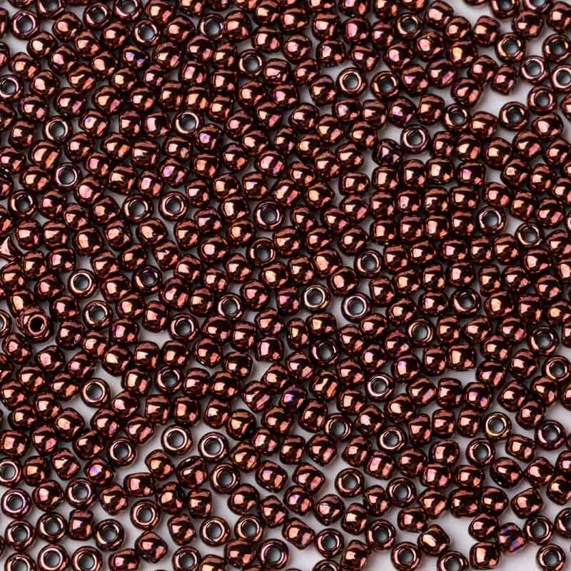 222 TOHO round seed beads Dark Bronze color (2)