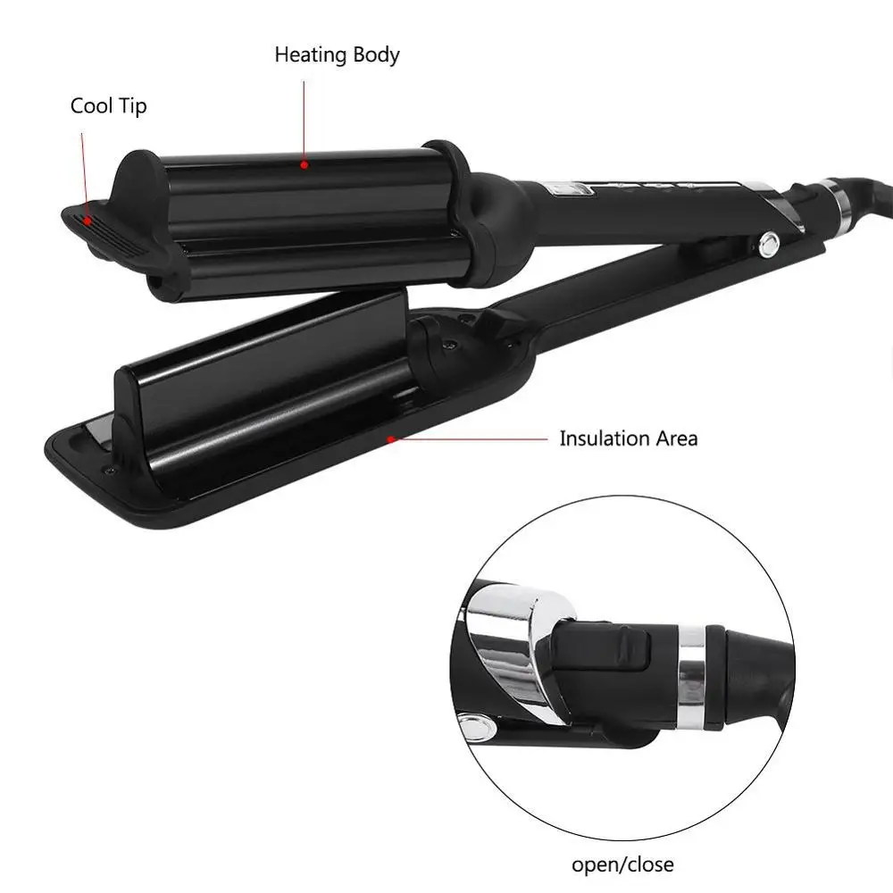 Triple Barrel Wave Curlers Hair Curlers Wave Spring Ceramic Curling Iron brazilian body wave Big deep wave Curler hair curler hair iron hair tools