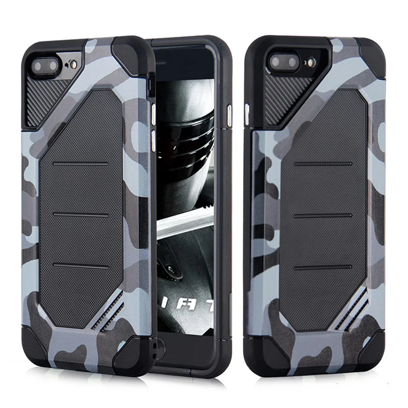 HENGTENG Army Camo Camouflage Pattern TPU PC Armor Hard Leather Back