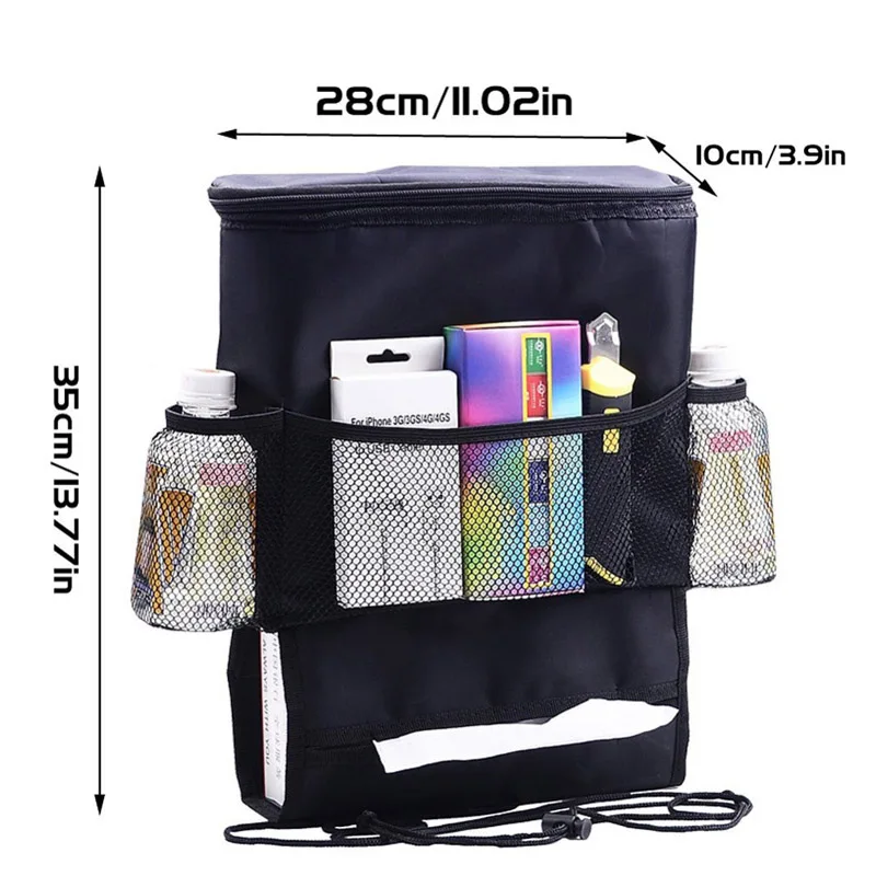 السيارات سيارة المقعد الخلفي التمهيد المنظم القمامة صافي حامل متعددة جيب السفر حقيبة التخزين شماعات ل السيارات قدرة كيس التخزين