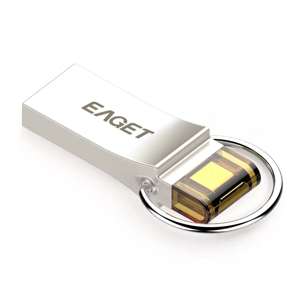 EAGET V90 USB 3,0 Micro USB OTG 32G Флешка водонепроницаемый флеш-накопитель металлический флэш-диск с кольцом для ключей для телефона Android PC ноутбука