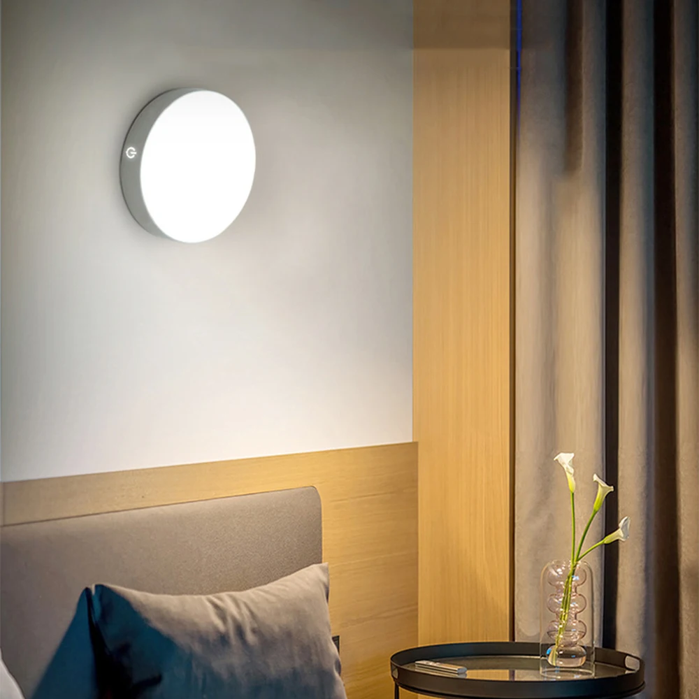

Led Sensor Night Lamp Warm white light USB Rechargeable Energy Saving Corridor Lamp ABS Motion Sensor Bedroom Lighting Automatic