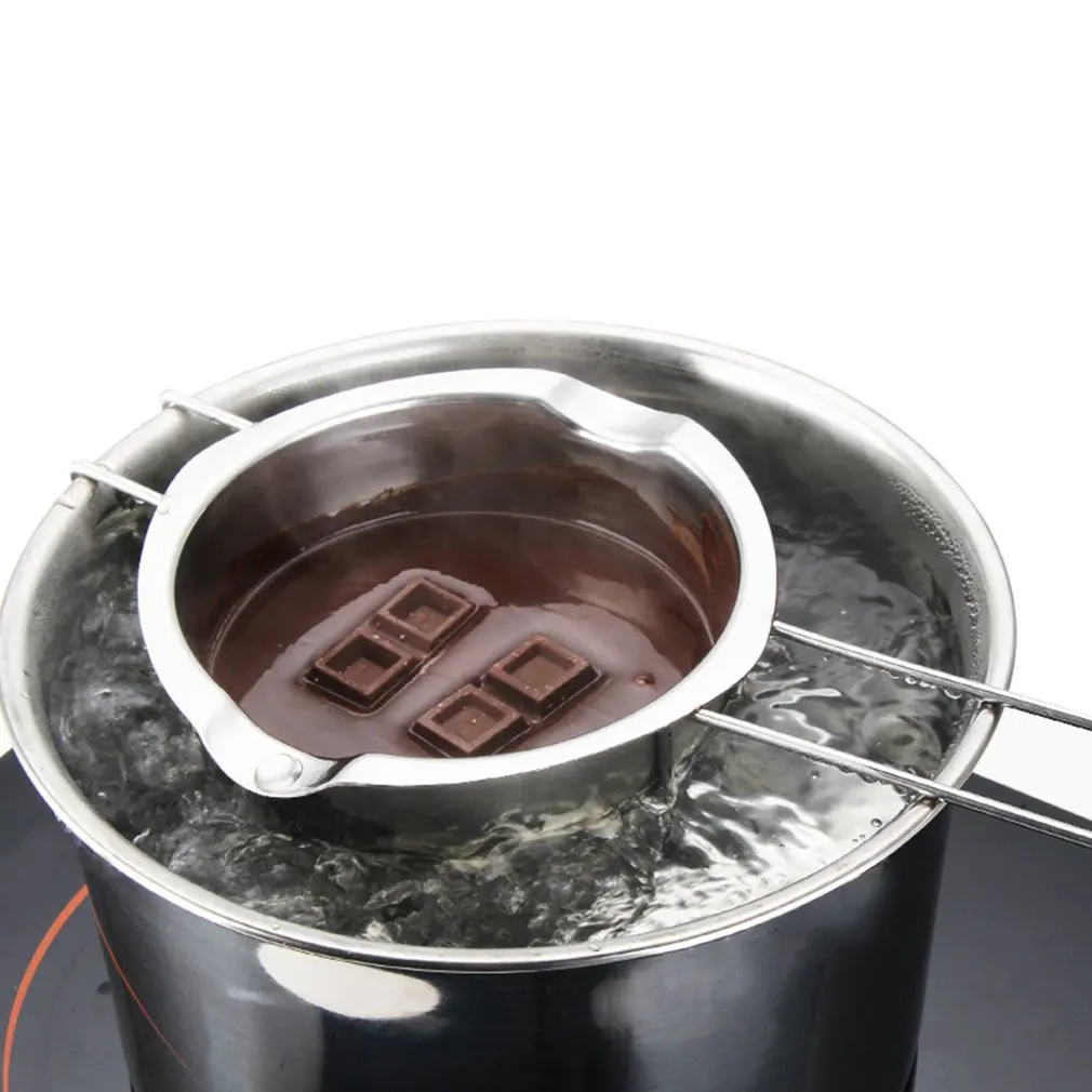 304 нержавеющая сталь чаша для шоколадного масла с длинной ручкой DIY Приготовление выпечки Десерт кухонный инструмент