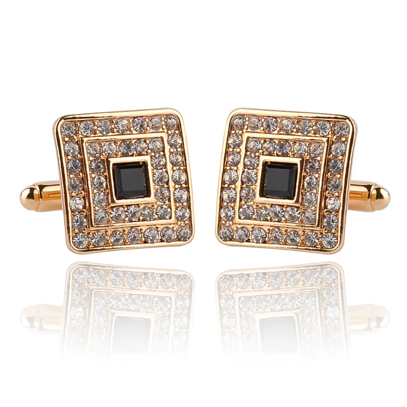 High Quality Wild Rhinestone Square Cufflinks - Image 2