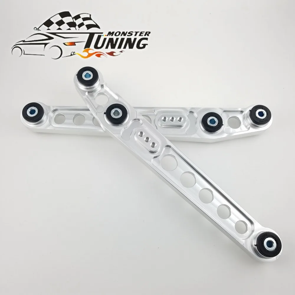 

Tuning Monster SK2 Silver Billet Racing Rear Lower Control Arms LCA Fit For Honda Civic 1996-2000 EK with logo