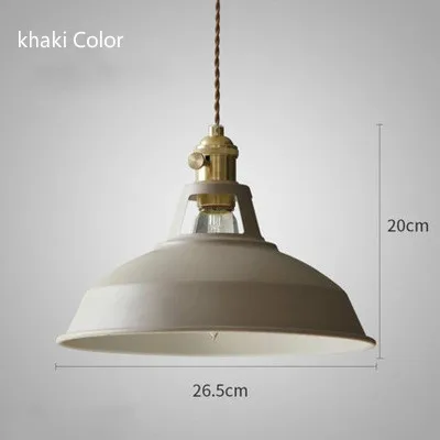 Artpad, современный подвесной потолочный светильник в форме зонта, железный металлический промышленный кухонный светодиодный подвесной светильник, светильник для внутреннего освещения E27 - Цвет корпуса: khaki Color