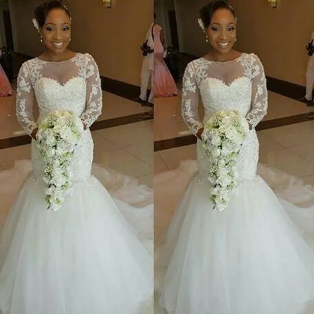 south africa wedding dresses mermaid floor length long sleeve scoop
