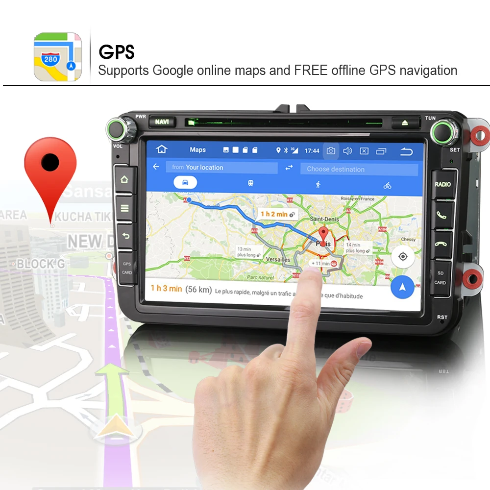 Автомагнитола 8 дюймов DAB + Android 0 для VW Golf polo Tiguan Touran GPS DVR DTV DVD Wi Fi 3G OBD IN Bluetooth RDS BT|bt car