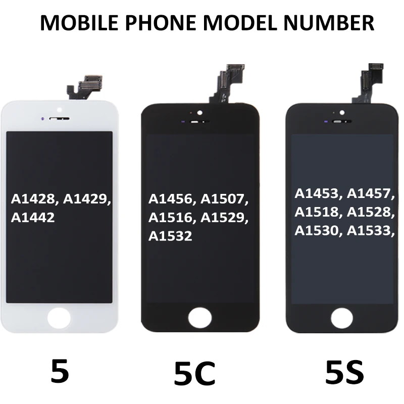 Лучший дисплей AAA для iPhone 5S 5C 5 ЖК экран с сенсорным дигитайзером в сборе замена A1453