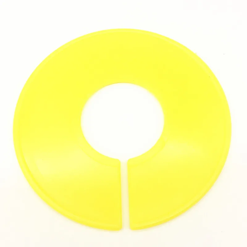 Высокое качество 5 шт/партия Пластиковая Одежда стойки бирки с размерами круглые вешалки шкаф разделители этикетки для одежды Размер маркировочное кольцо - Цвет: Светло-желтый