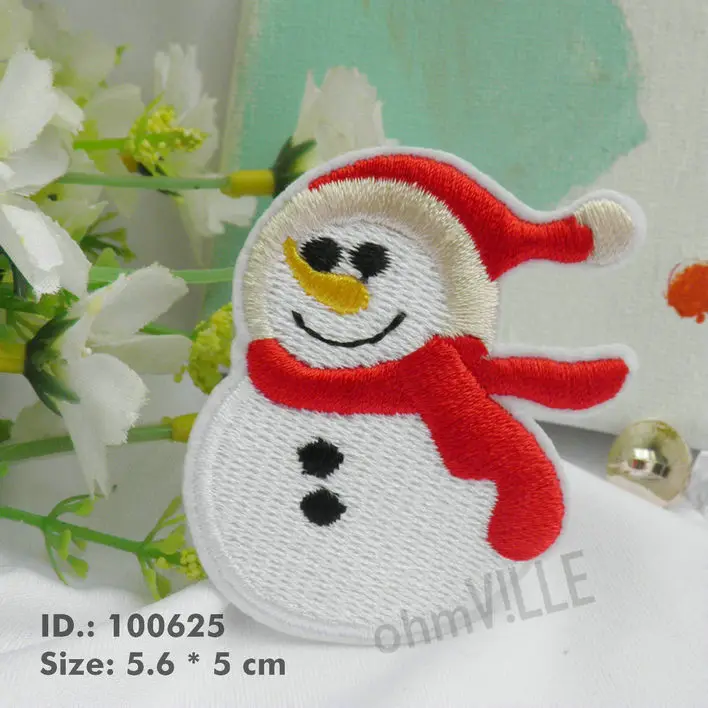 

100625 Christmas Snowman Iron-on Applique "easy To Apply, Just Iron-on" Guaranteed 100% Quality Patches + Free Shipping