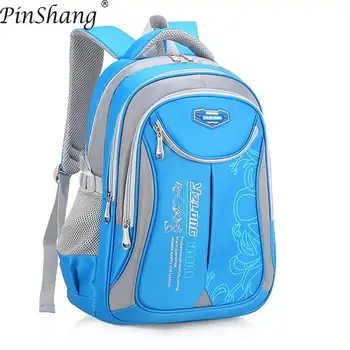 

PinShang Primary Backpack School Children Unisex Backpack High Capacity Adjustable Shoulder Strap Schoolbag Backpacks Men ZK30