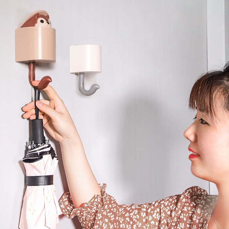 

Coat Wall Hook Key Holder Creativity Outstretch Squirrel Hook Wall Home Decoration Kitchen Bathroom