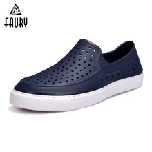 Men's Casual Hollow Out Flat Chef Work Shoes Spring New Soft Breathable Anti-slip Restaurant Kitchen Hole Shoes