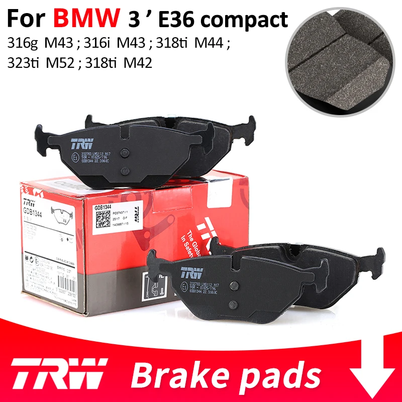 4pieces/set TRW front/Rear Car Brake Pads/Brake piece For BMW 3 series