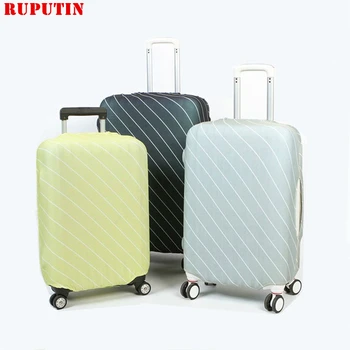 

RUPUTIN New Stripe Travel Suitcase Dust Cover Trolley Case Dust Cover Durable Elasticity Suitcase Shell Luggage Protective Cover