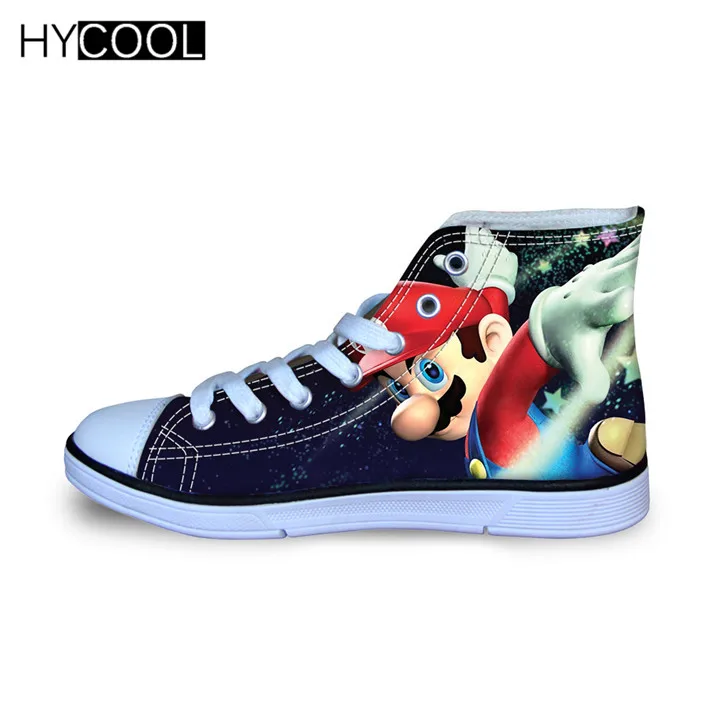 H1466AT HYCOOL Аниме Супер Марио Детские кроссовки японский мультфильм спортивная обувь для детей детская дышащая парусиновая обувь прогулочная обувь - Цвет: H1466AT