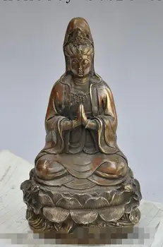 

chinese buddhism bronze lotus Kwan-Yin Bodhisattva Goddess buddha statue