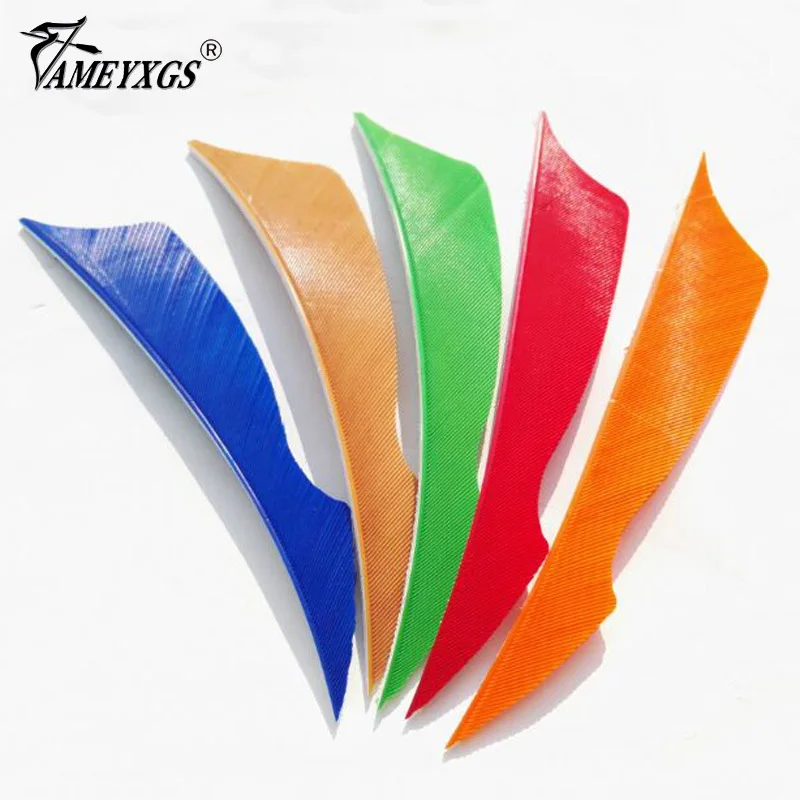 

100pc Archery Arrow Feather Right Wing 4" Shield Cut Natural Turkey Vanes Fletching Fit for Hunting Compound Recurve Bow Longbow