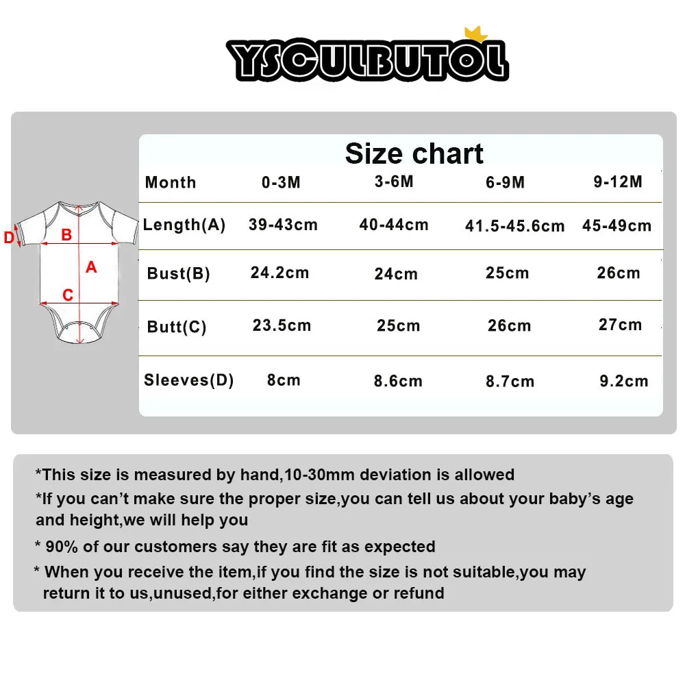 YSCULBUTOL Baby My First Rock/черная и красная рубашка, боди для детей 0-12 месяцев