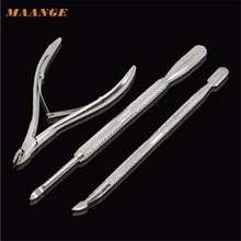 Щипцы для кутикулы с триммером толкатель пакет 3 6609