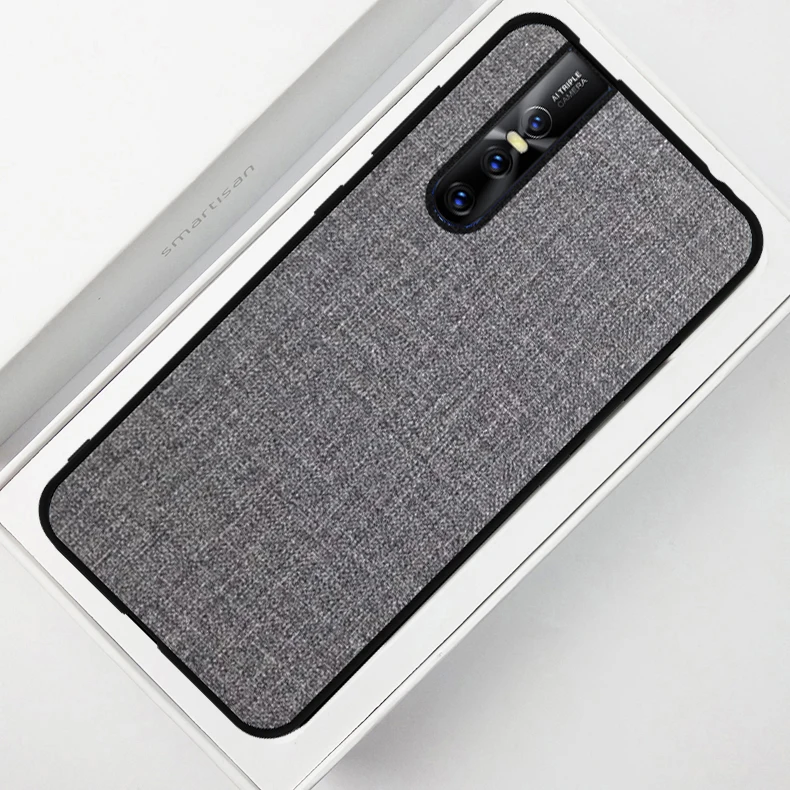 For VIVO V15 Pro Case Luxury Skin Coque Soft Silicone edge fabric back cover protective case for vivo v15pro full cover shell