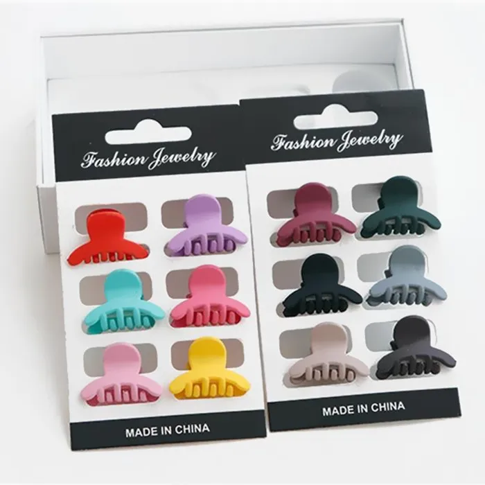 1 set New Girls' Colorful Carton Hair Clips Small crabs Hair Claw Clips Mini Hairpin Kids Hair