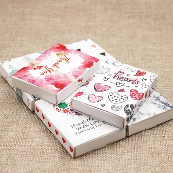 

Dreamcatcher wedding gift box Diy paper for you candy box marble pattern necklace/ pendant/earring box 100pcs +100pc inner card