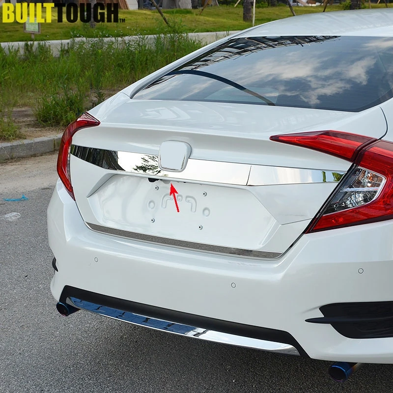 Fit For Honda Civic Sedan 2016 2017 Chrome Tail Gate Cover Trim Back Rear Light Trunk Door ... Fit For Honda Civic Sedan 2016 2017 Chrome Tail Gate Cover Trim Back Rear Light Trunk Door ...