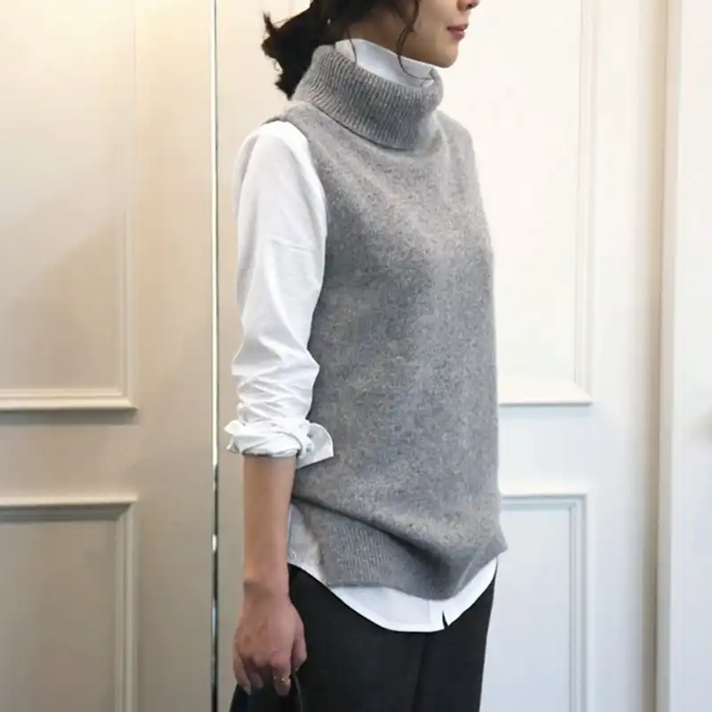 Chaleco cuello vuelto mujer Clearance