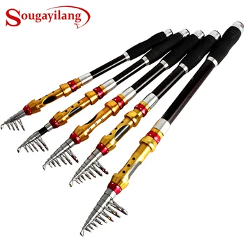 

Sougayilang Telescopic Fishing Rod 1.8-3.6M 99% Carbon Travel Spinning Portable Fishing Rod Poles Fish Tools Tackle De Pesca