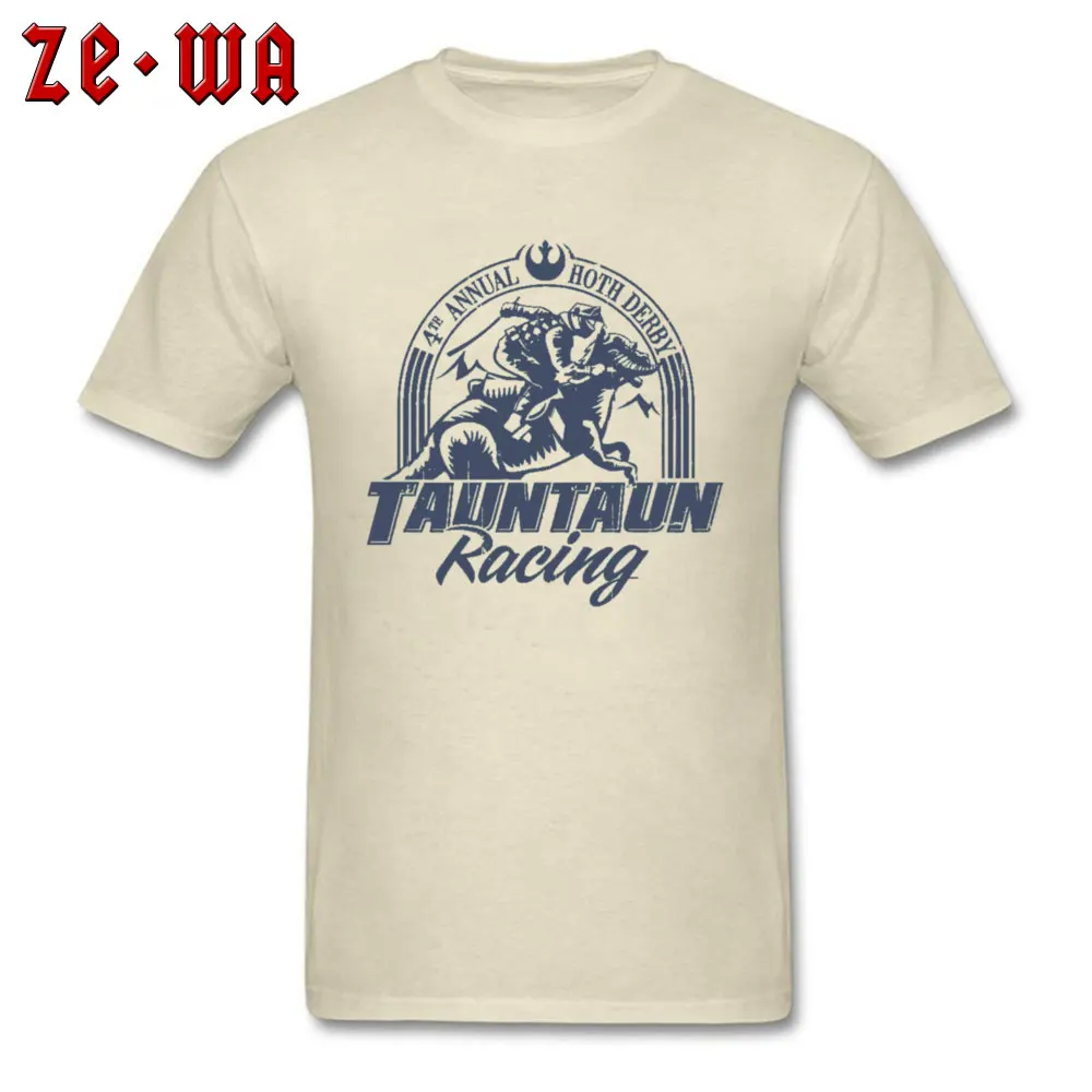Футболка «Звездные войны», Мужская футболка, дизайнерская футболка с надписью «Hoth tauntun Racing», бежевые топы с надписями, винтажные мужские хлопковые футболки, Дарт Вейдер - Цвет: Beige