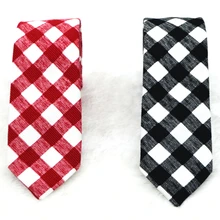 Мужская джинсовая одежда han edition, облегающая, модная, для отдыха, британская Джокер, 5 см, небольшая решётка, галстук