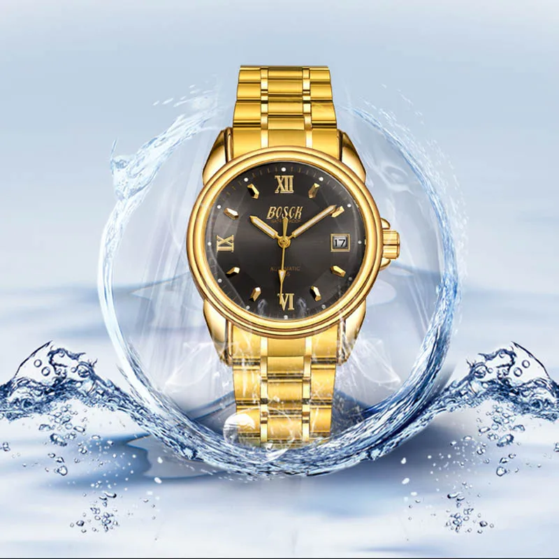 

Automatic mechanical watch fashion waterproof watch men's luminous men's watch steel casual watch