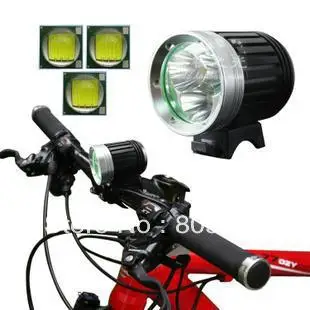 ; 10 шт./лот 4000Lm 3X CREE XM-L T6 светодиодный фонарь переднего лампа для велосипеда свет фар 6400MHA батарейный блок