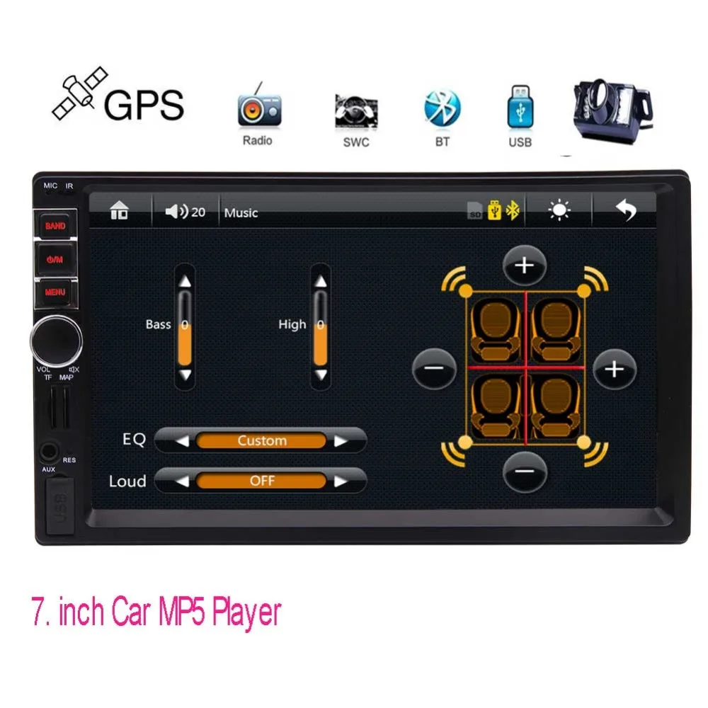 

Navigation 8GB Sat Map Card Mirrorlink for Some Android Phones Newest! 7 Inch Car Stereo 2 Din MP5 Player Car FM Radio Stereo