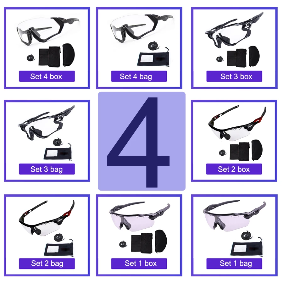 Photochromic Cycling Glasses Men Women Outdoor Sports MTB Bicycle Bike Run Sunglasses Goggles Discoloration Road Bike Eyewear