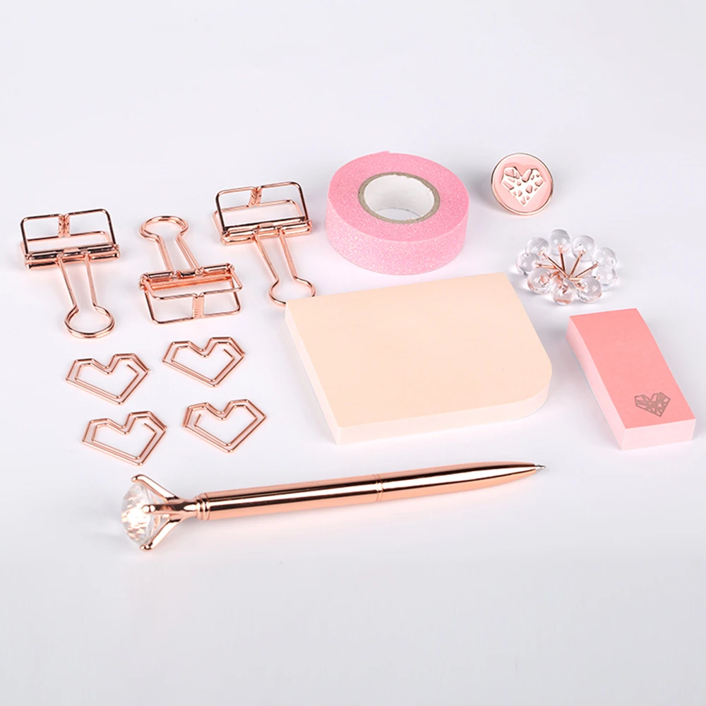 rose gold office stationary gift set school supplies items
