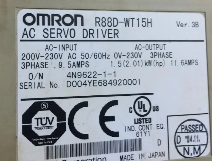 Сервопривод R88D-WT15H, используется один, 90% появление новых, 3 месяца гарантии