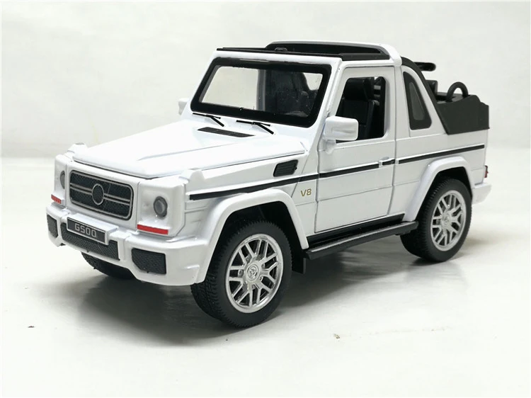 Высокая имитация 1/32 4x4 G500, модель автомобиля из сплава для внедорожников, подвесной звуковой светильник, детский игрушечный автомобиль