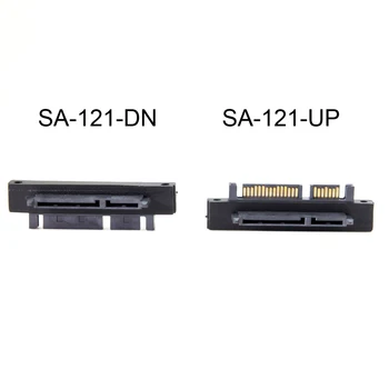 

10pcs/lot Cablecc Extension Adapter Convertor SATA 22Pin 7+15 Male to SATA 22P Female 90 Degree Up Angled Down angled Black