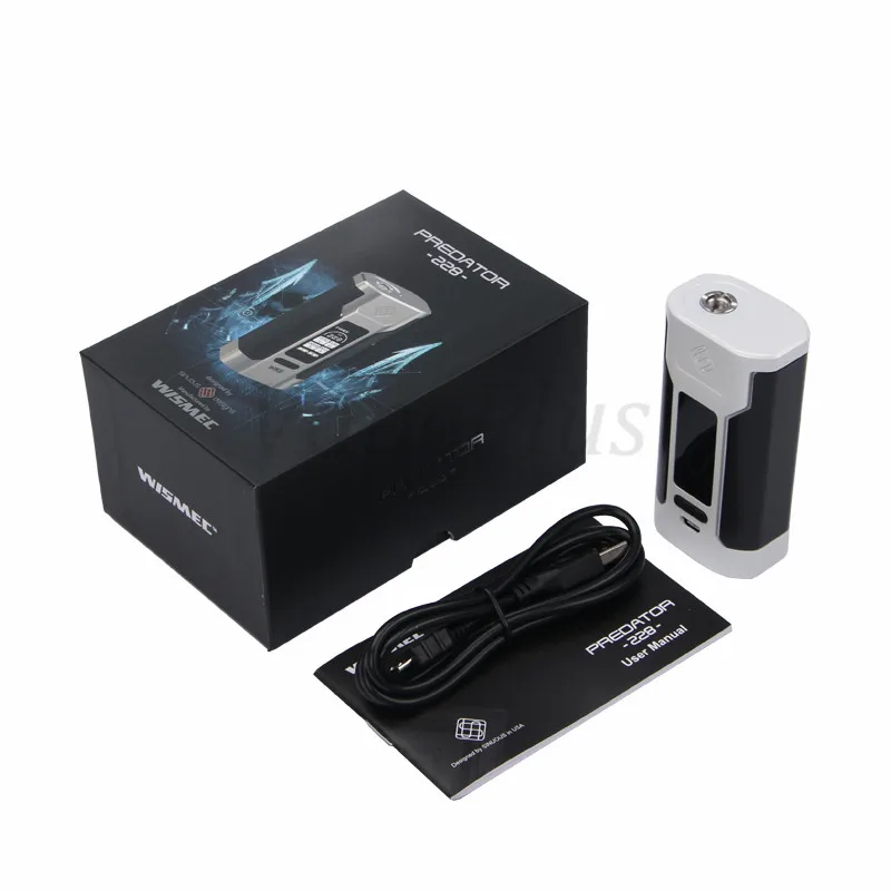 Original New Wismec Predator 228 kit with Elabo tank 4.6ml atomizer NS Triple 0.25ohm Coil Predator 228 mod Vape kit E-cigarettes Weipa 05