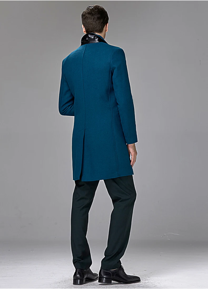 Британская мода УРСМАРТ пункт человек растет в зимнем однобортном пальто культивировать свою мораль мужское шерстяное пальто