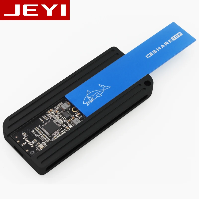  JEYI ICESHARK i9 carcasa HDD móvil caja NVME aluminio tipo C3.1 JMS583 m. 2 USB3.1 M.2 PCIE SSD U.2