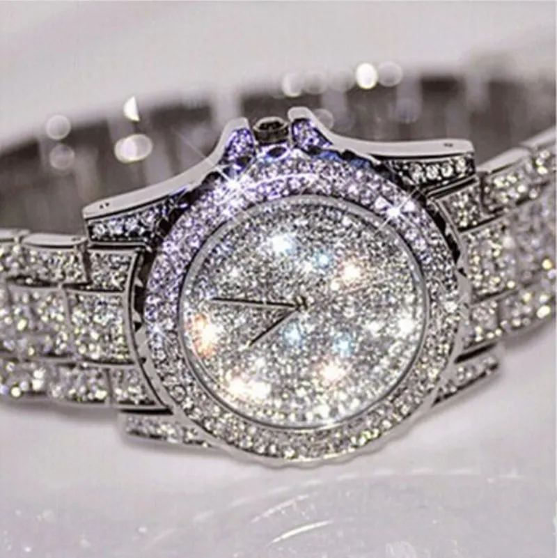 Relogio Feminino Crystal Vrouwen Watche Volledige Staal Dames Horloge Vrouwen klok hombre montre femme zegarek damski reloj de mujer|Dameshorloges| - AliExpress