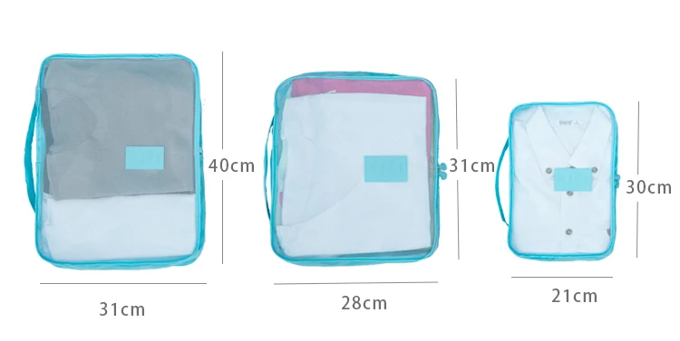 6 шт./компл. дорожные сумки Для мужчин Для женщин Оксфорд Водонепроницаемый Чемодан Организатор Упаковка дорожная сумка необходимые Cube
