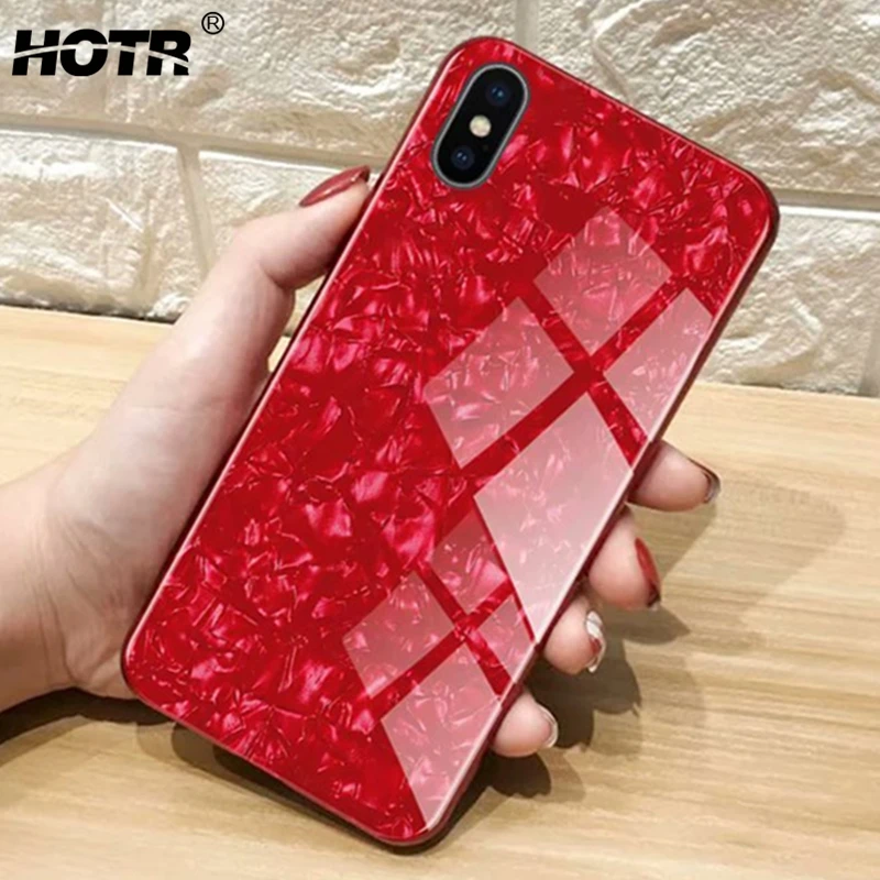 for iphone XS Max X Glass Case XR 5.8 6.1 6.5 Tempered Back Apple 8 7 6 6s Plus Shell |