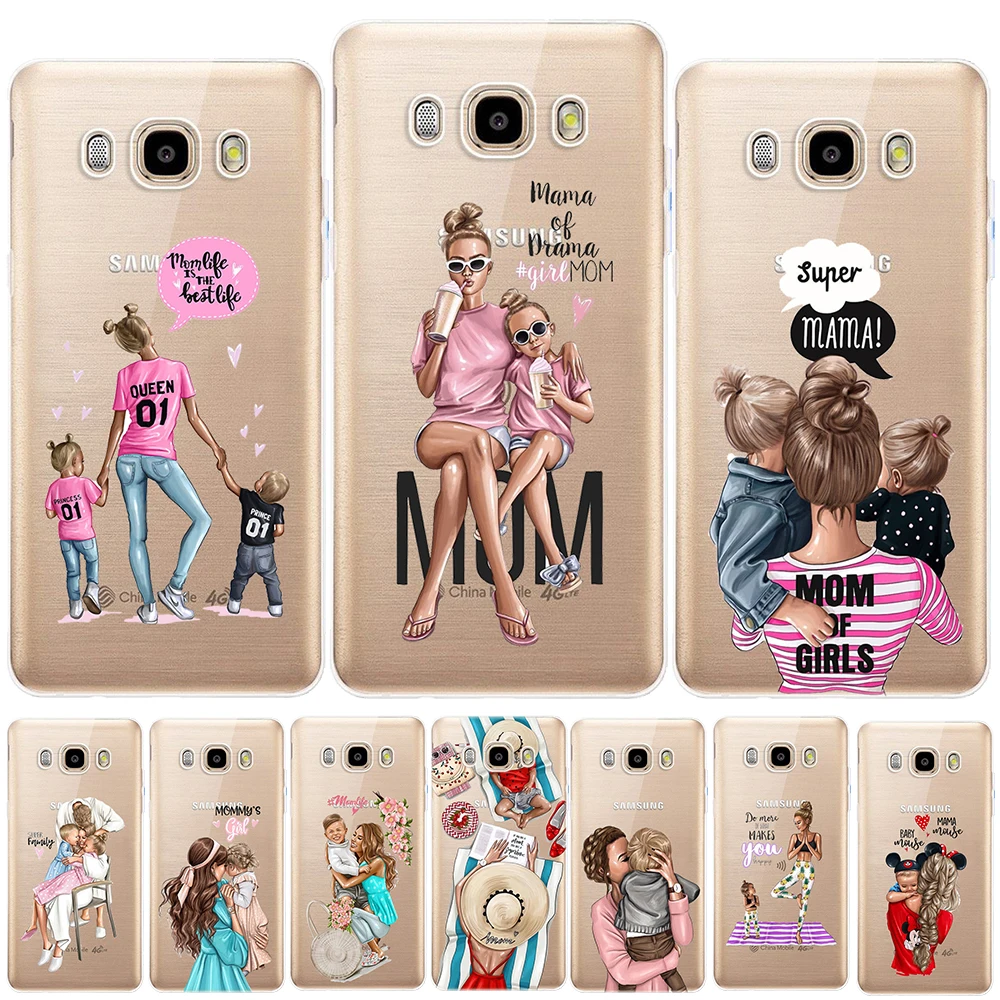 

Black Brown Hair Baby Mom Girl Queen Soft TPU Case Cover For Samsung Galaxy J3 J5 J7 2017 J2 Pro J3 J7 J8 J4 J6 2018 J2 J5 Prime